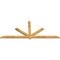 Ekena Millwork Kennewick Rough Sawn Timber Gable Bracket, Western Red Cedar, 96"W x 40"H x 2"D x 4"F, 10/12 Pitch GBW096X40X0204KEN00RWR - alternate 4